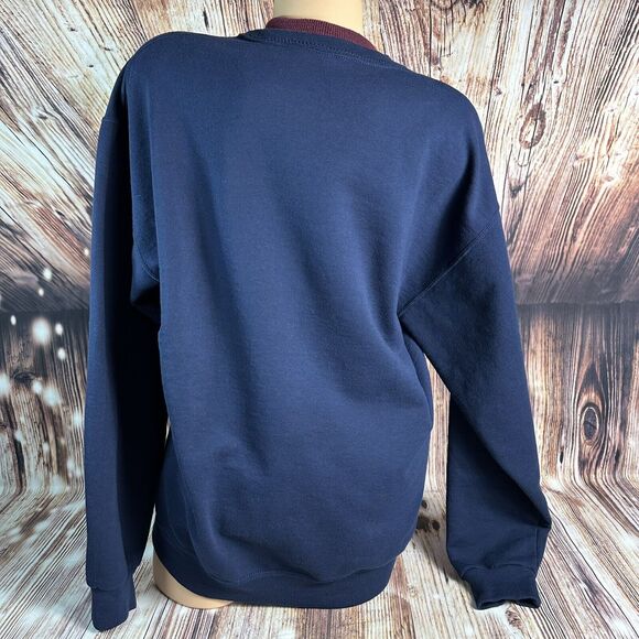 Vintage Jerzees Sz Large Blue Bird House Crewneck Sweatshirt Top Granny Grandma - Picture 4 of 9